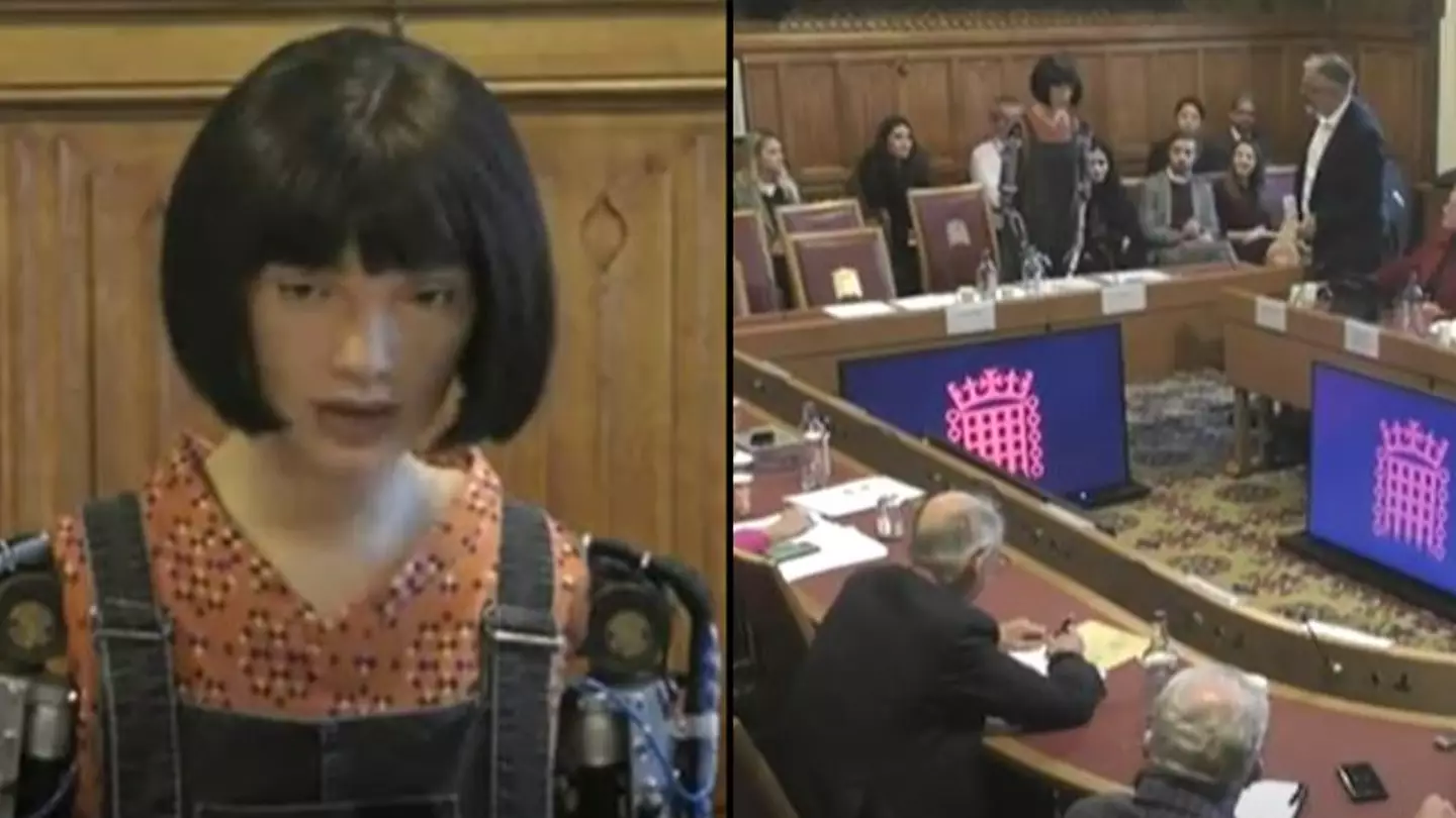 Robot says AI is a ‘threat’ as owner is forced to reset it as it gives evidence at House of Lords