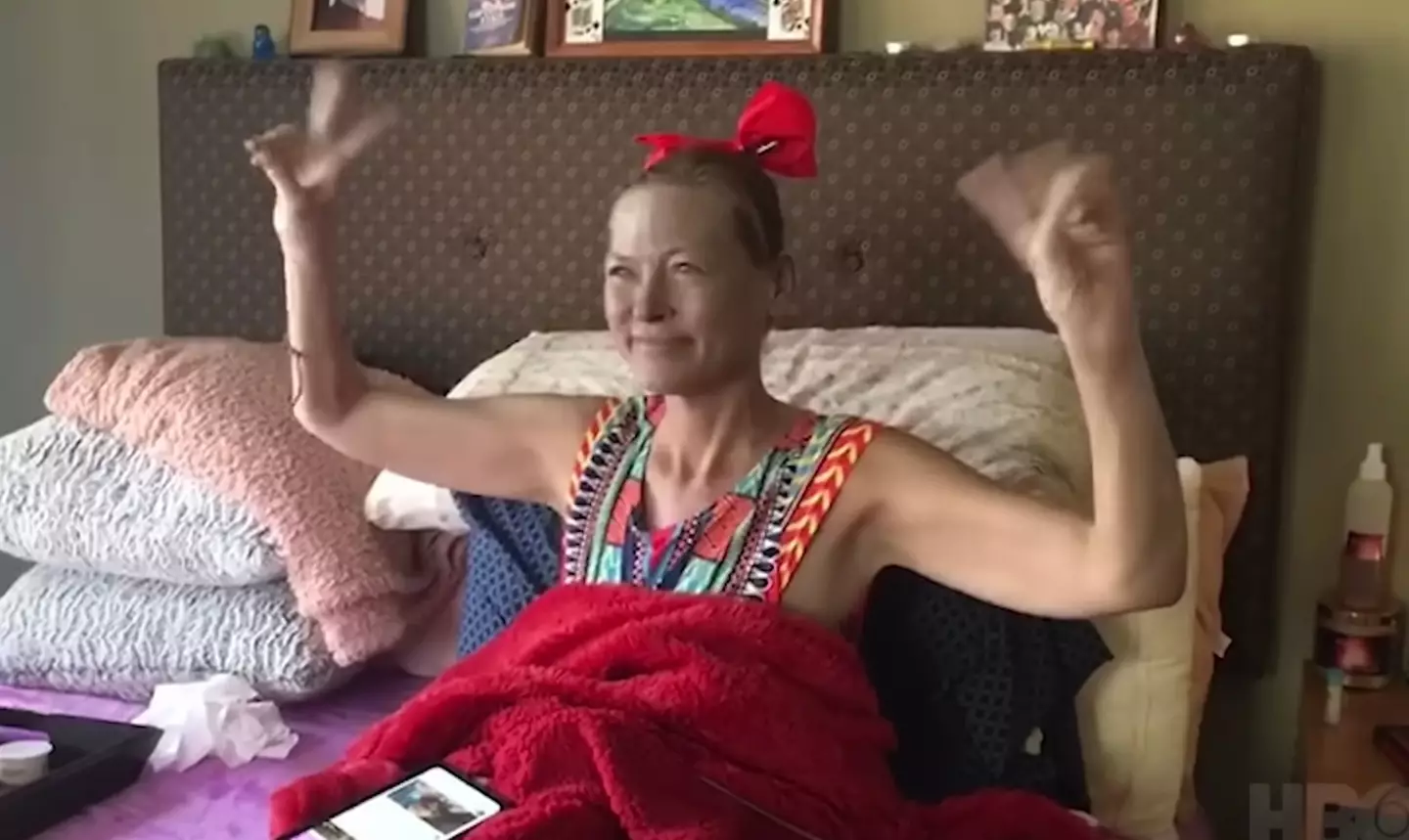 Carlson's skin turned blue due to one of her bizarre rituals (HBO)