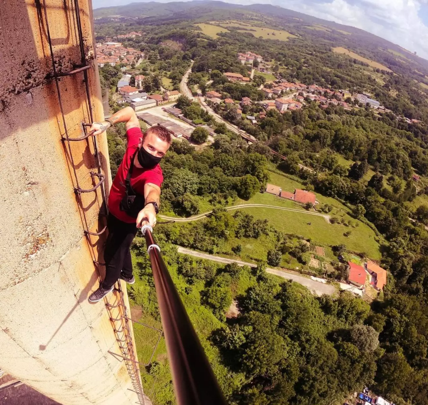 Remi Lucidi after falling from the Tregunter Tower complex in Hong Kong.