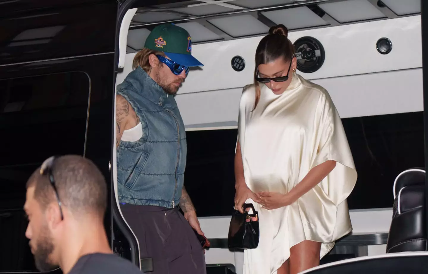 Hailey has been sporting the baby bump in public for the past three months. (Gotham/GC Images)
