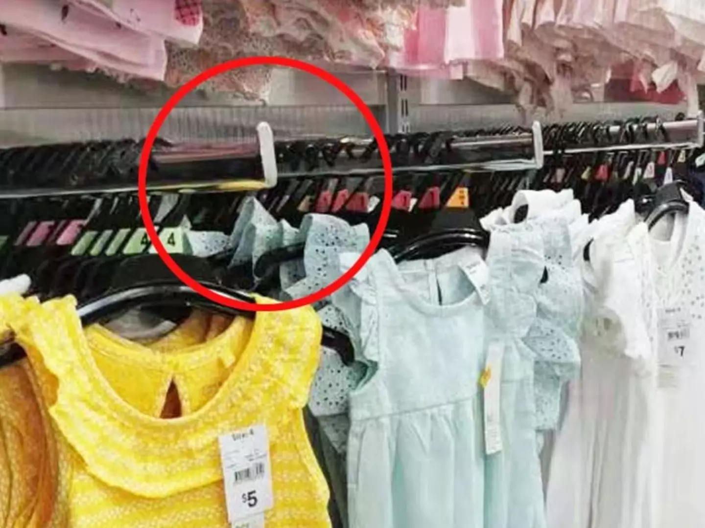 The young girl tore her eyelid on a metal hook.