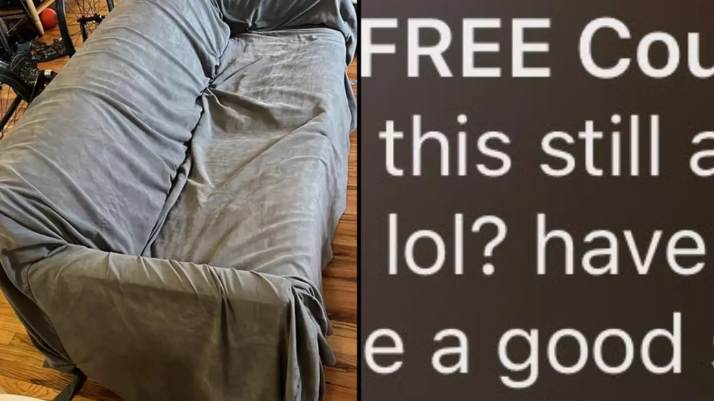 Man giving away free couch receives ‘very normal message’ and then realises he’s not the only one