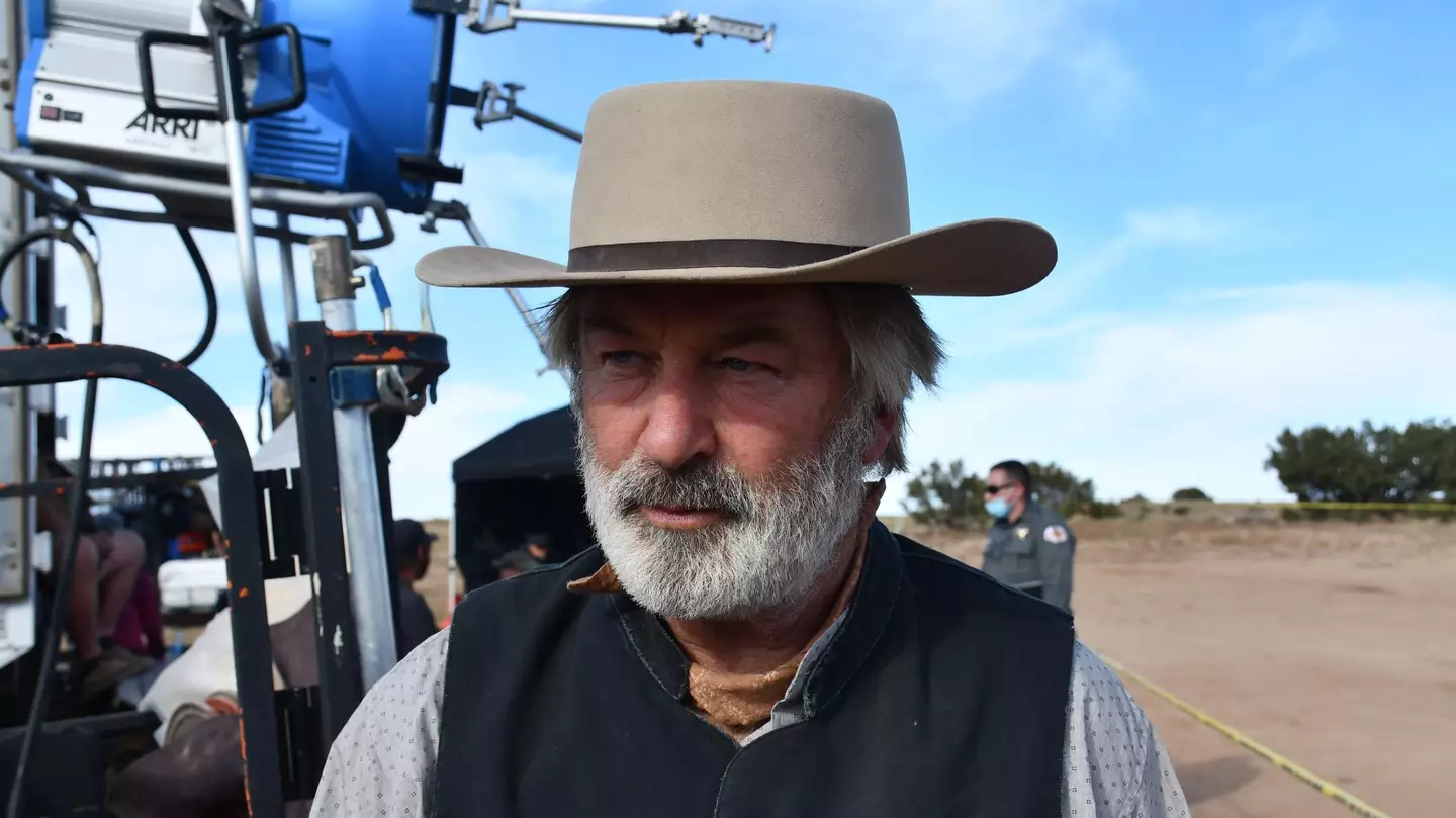 Alec Baldwin on the set of Rust.