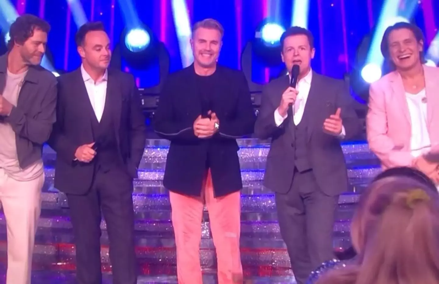 Take That performed on Ant and Dec's Saturday Night Takeaway.