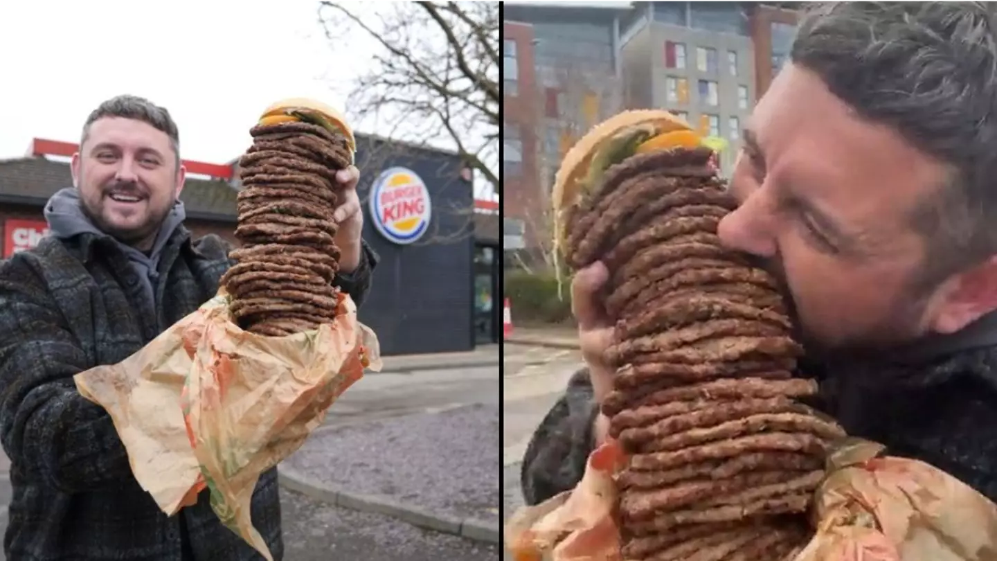 Burger King lover orders 'UK's biggest whopper' with patties for each year of his life