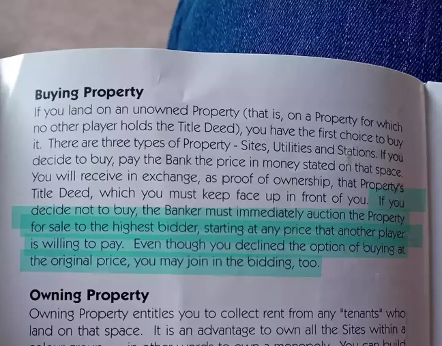 If you want to play Monopoly right you've got to auction properties.
