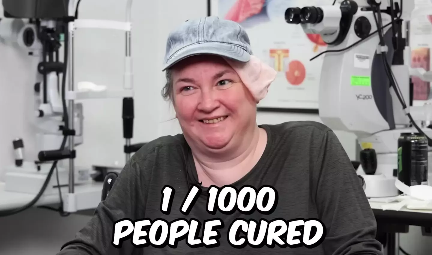 The YouTuber drew attention to a simple surgery that can fix blindness.