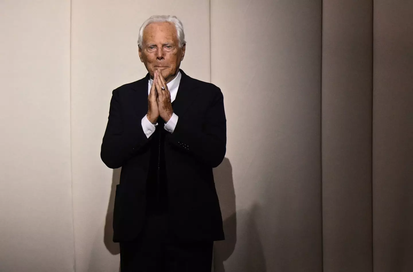 Giorgio Armani died at his home at the age of 91 (BERTRAND GUAY/AFP via Getty Images)