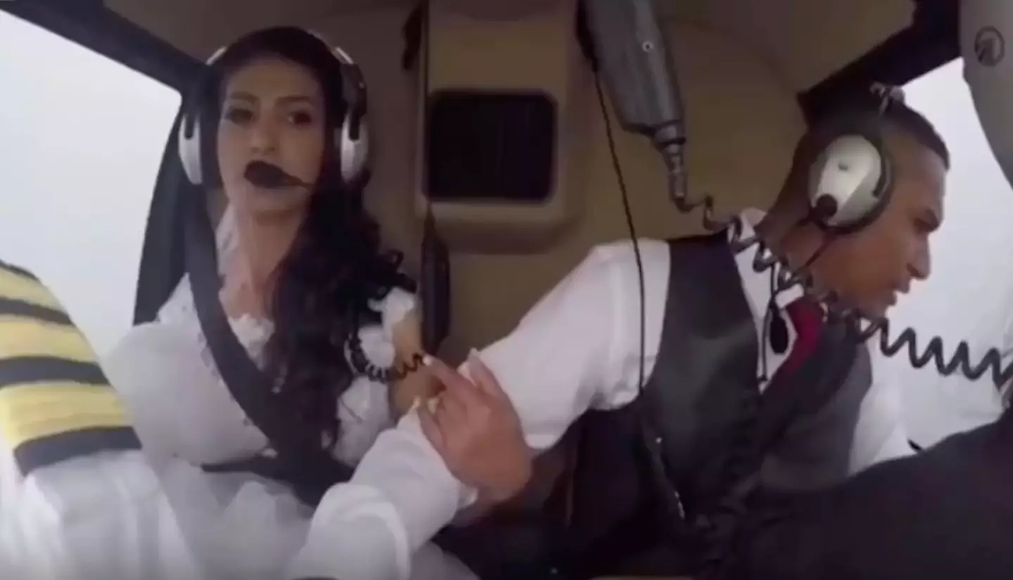 The bride's final moments were caught on camera (X)