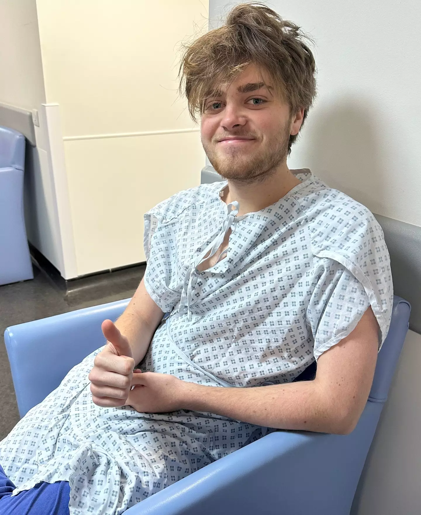Following his diagnosis, the 21-year-old is now hoping the rebuild his life (SWNS)