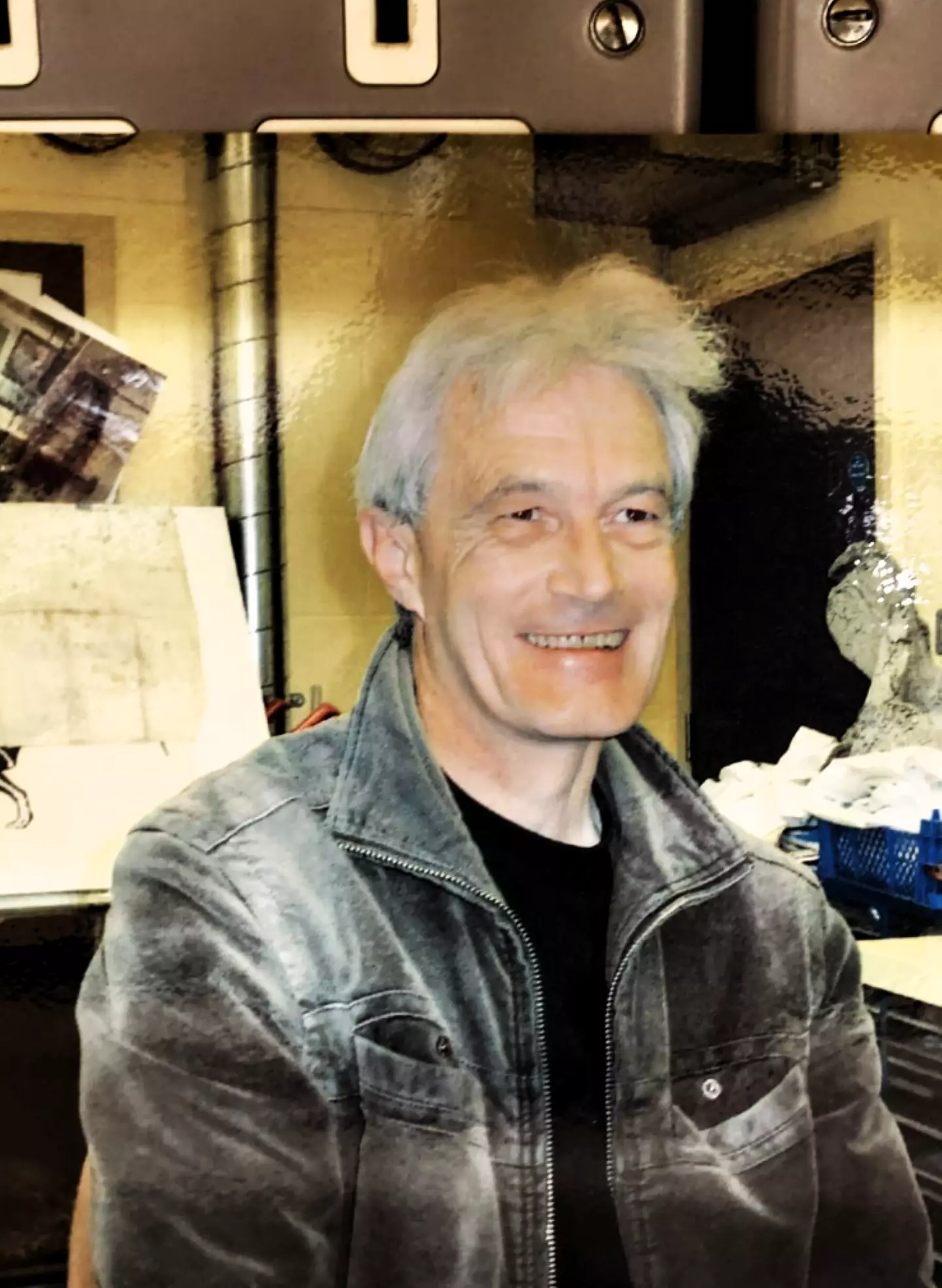 The giant fossil - one of the most complete to be found in the UK in a century - was discovered by the late Nick Chase (pictured) back in 2013 (University of Portsmouth/PA Wire)
