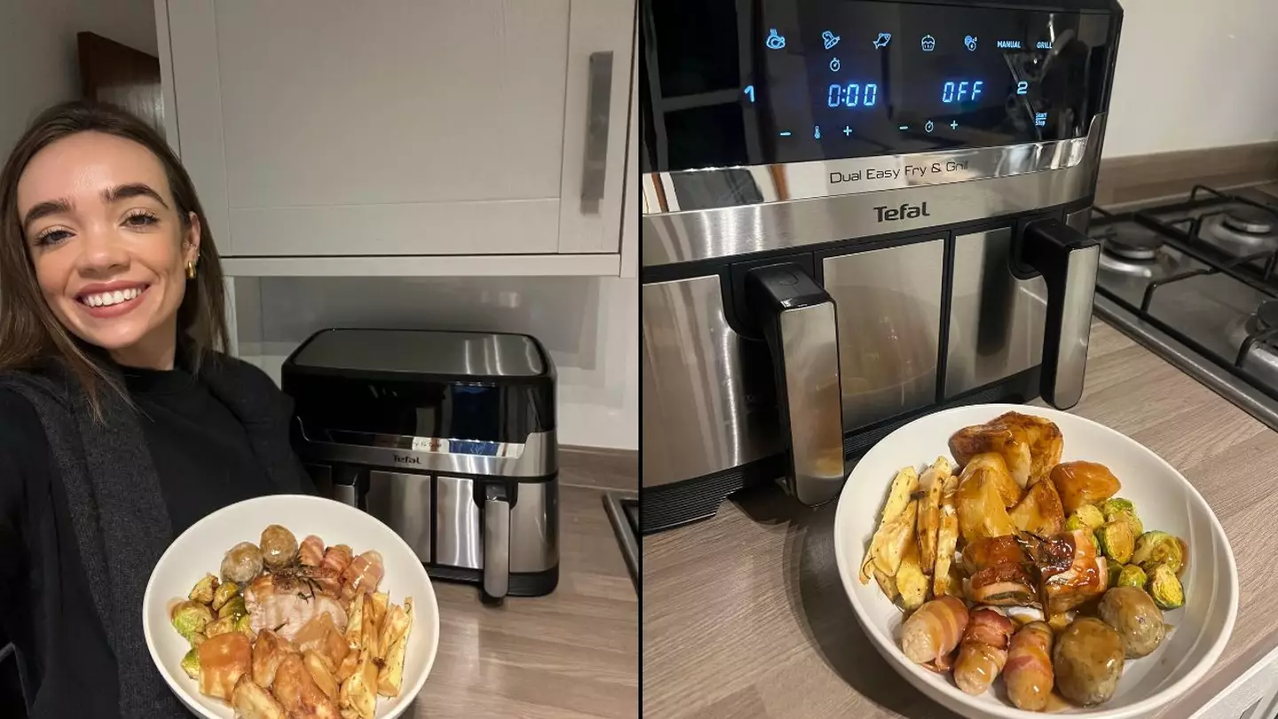 Woman makes huge mistake attempting to cook entire Christmas dinner in two hours using air fryer