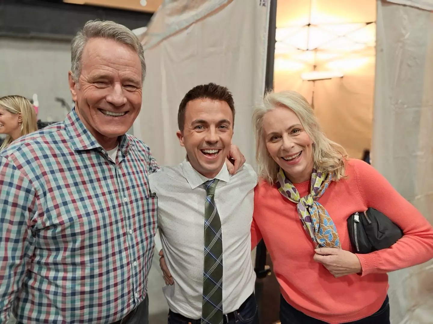 The actor also teased a look at his reunion with Bryan Cranston and Jane Kaczmarek (X/@frankiemuniz)