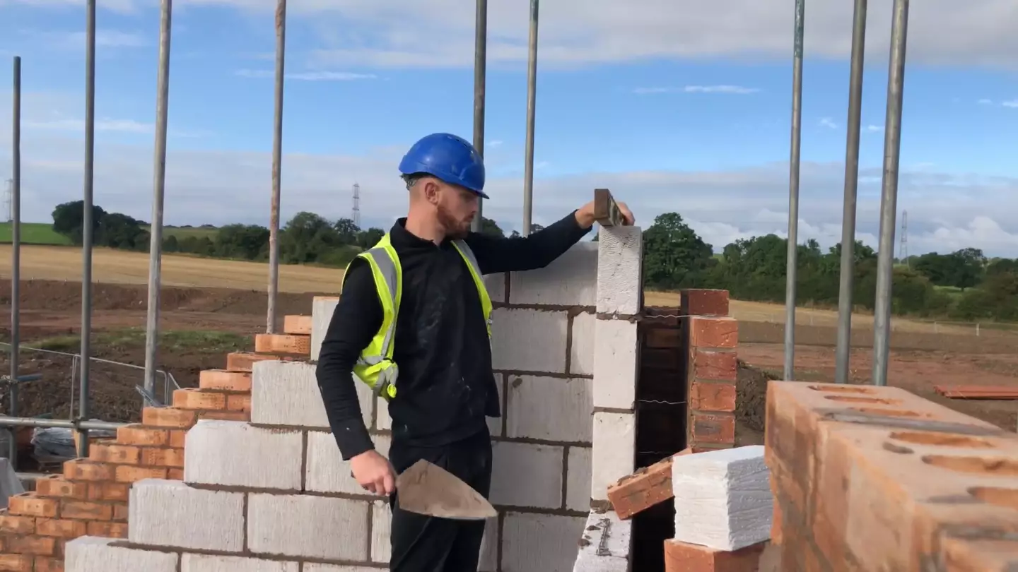 The brickie left school 10 years ago with no GCSEs, but now makes 62p per brick laid.
