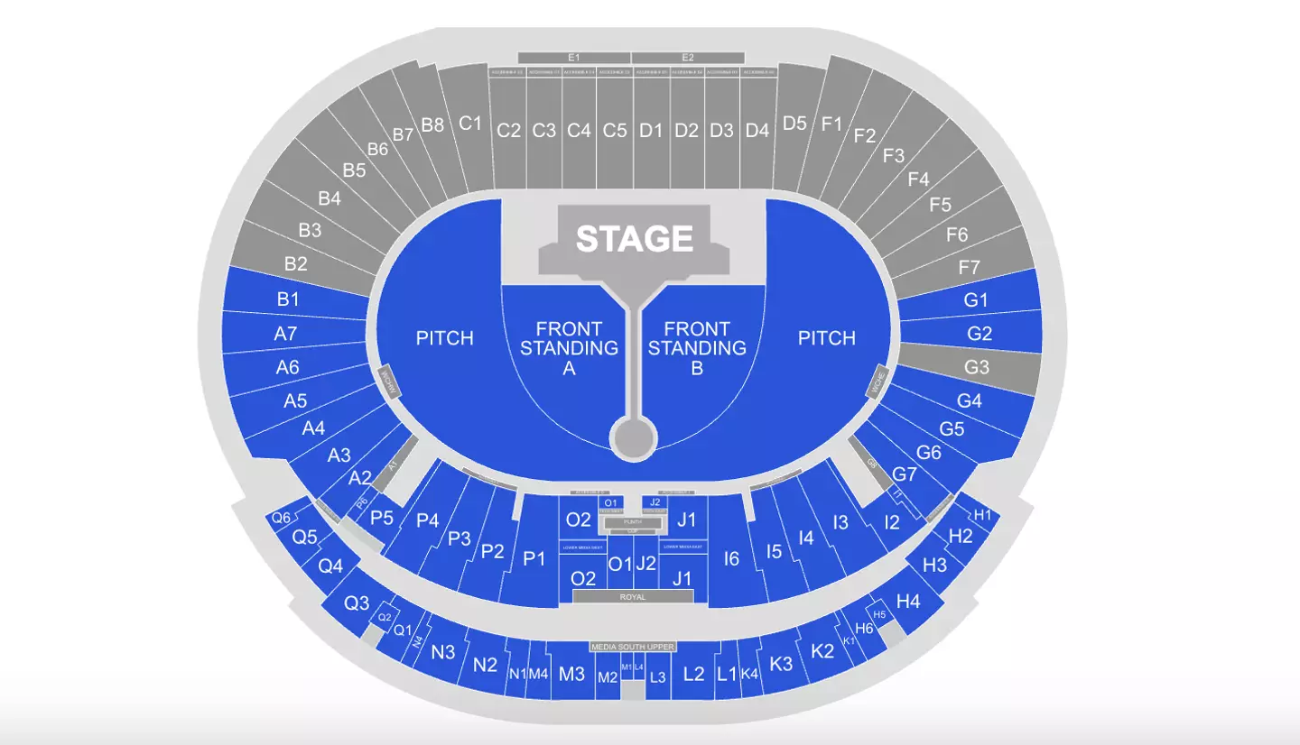 The seating plan has been revealed (Ticketmaster)