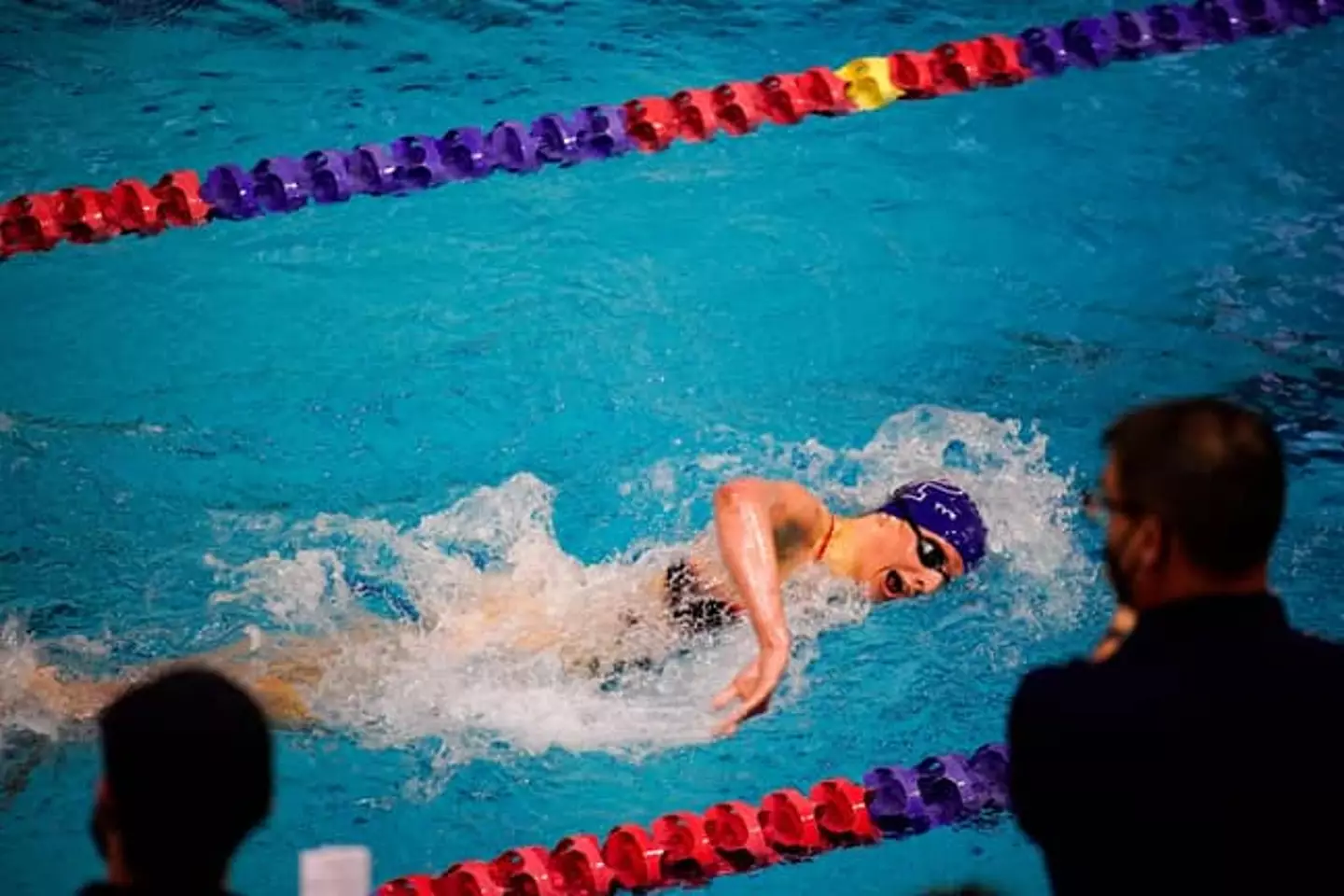 Trans athlete Lia Thomas winning the NCTAA final while competing as a woman Sipa US / Alamy