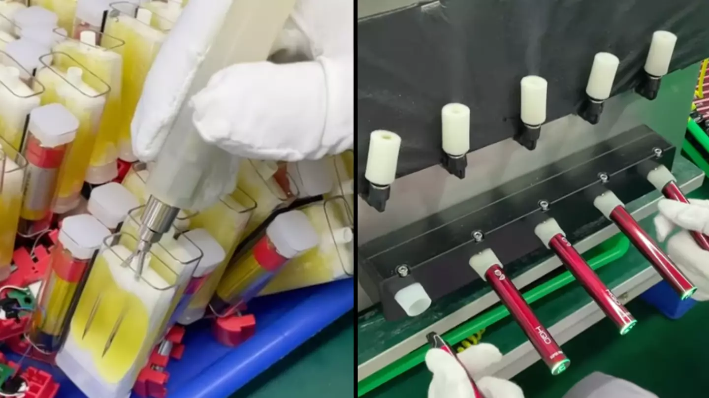 Vapes injected with liquid in video showing how they're really made