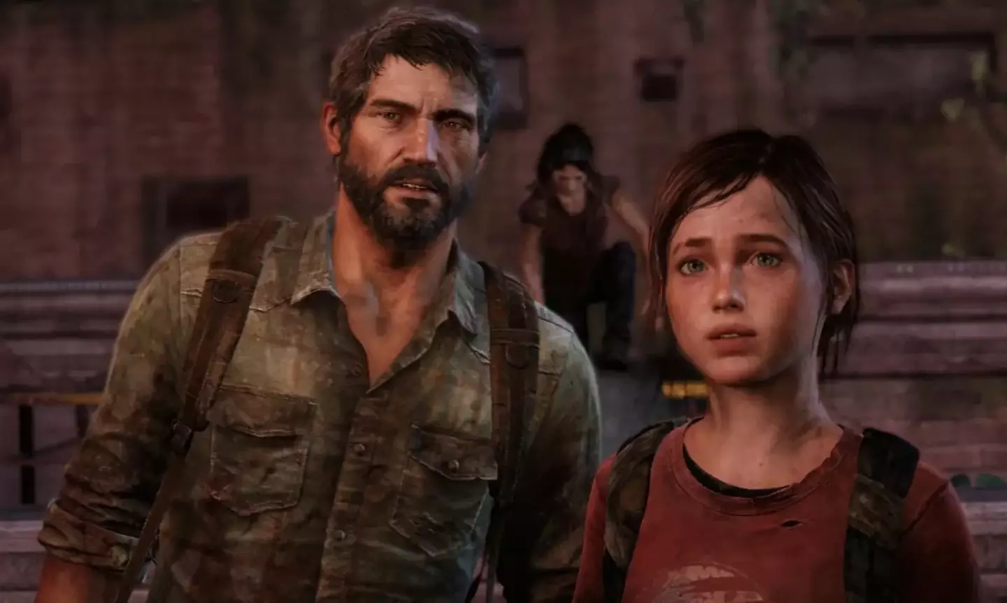 Joel and Ellie in the game.