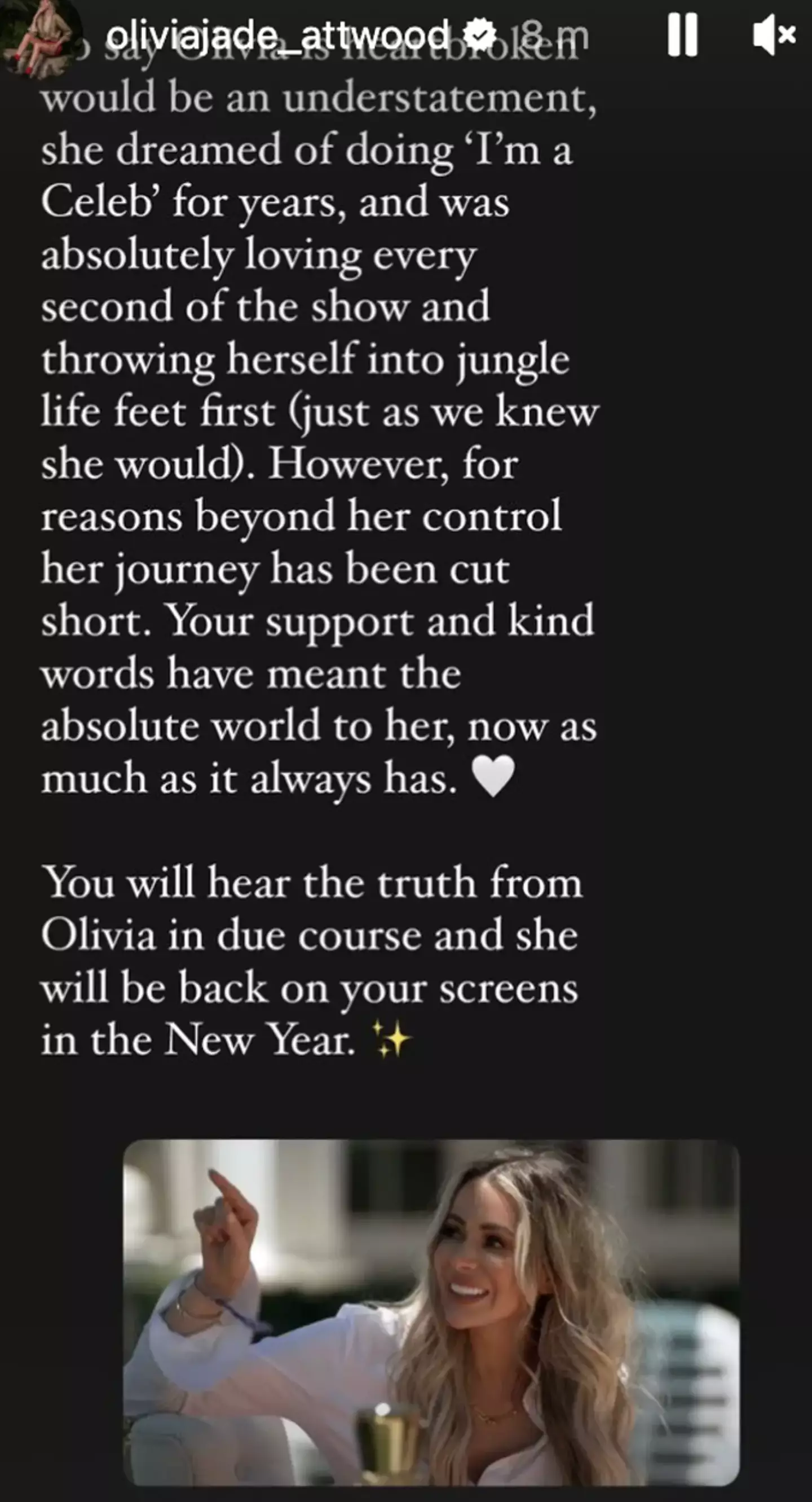 Olivia's loved ones released a statement.