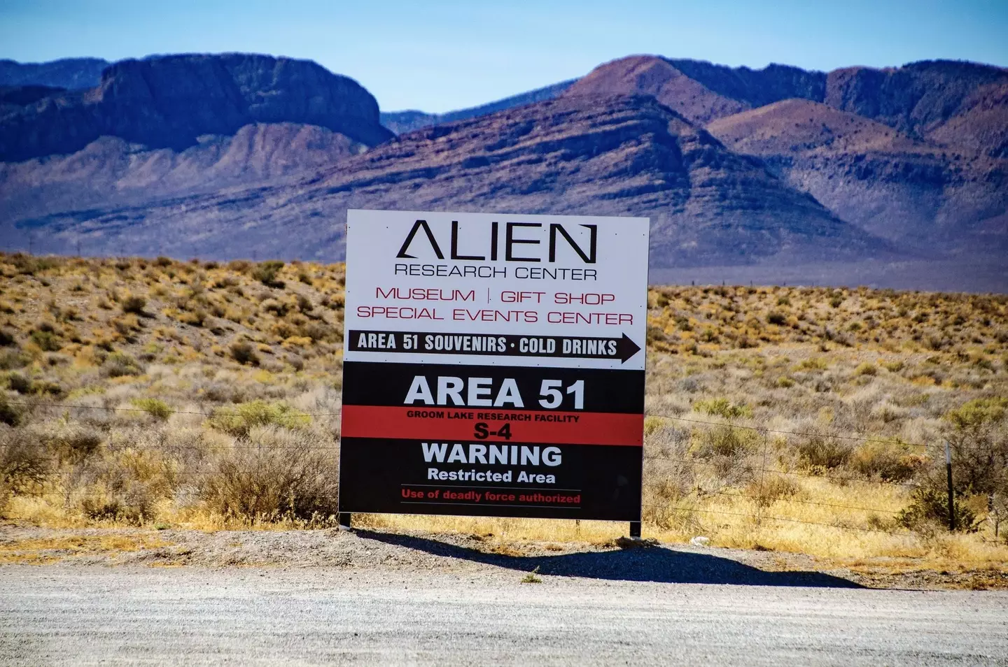 Many believe it drops people off to Area 51. (Bernard Friel/Education Images/Universal Images Group via Getty Images)