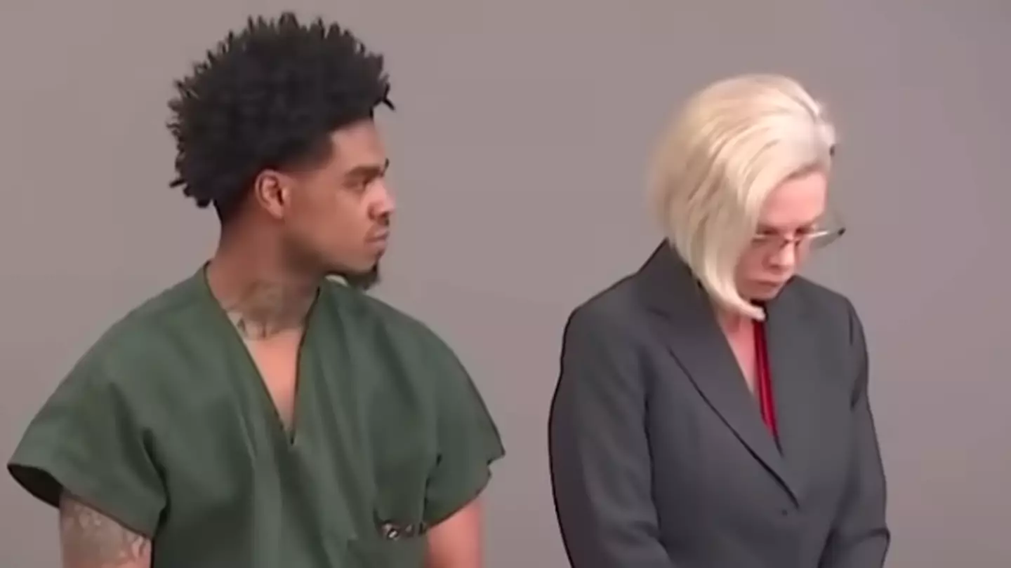 Moment man stares down his lawyer after being found guilty of multiple charges including murder