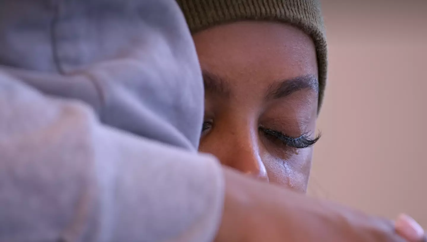 Ashley was emotional after learning the news (Netflix)