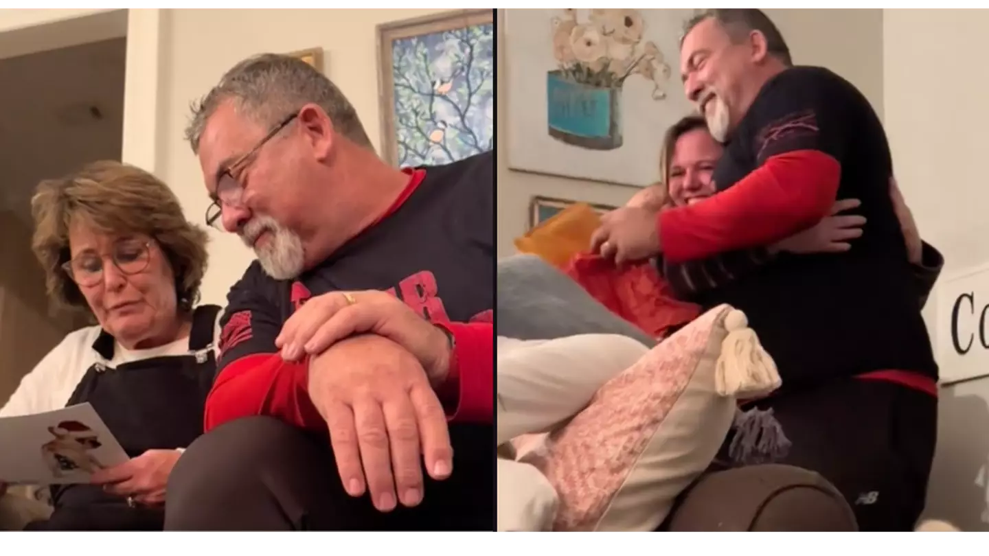 Woman leaves people in tears after gifting dad present he sold 30 years ago