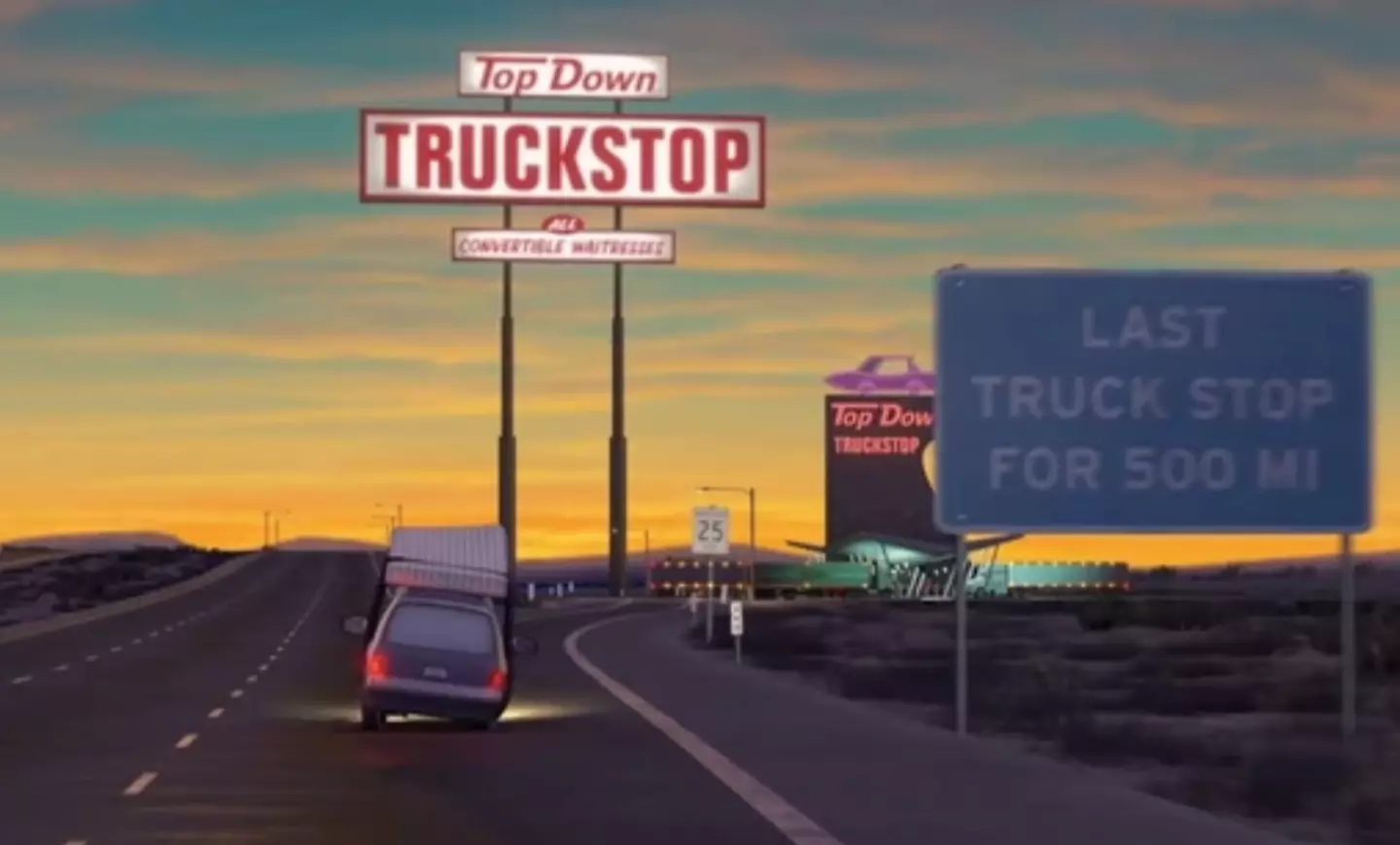 The truck stop in Cars is more NSFW than you might think.