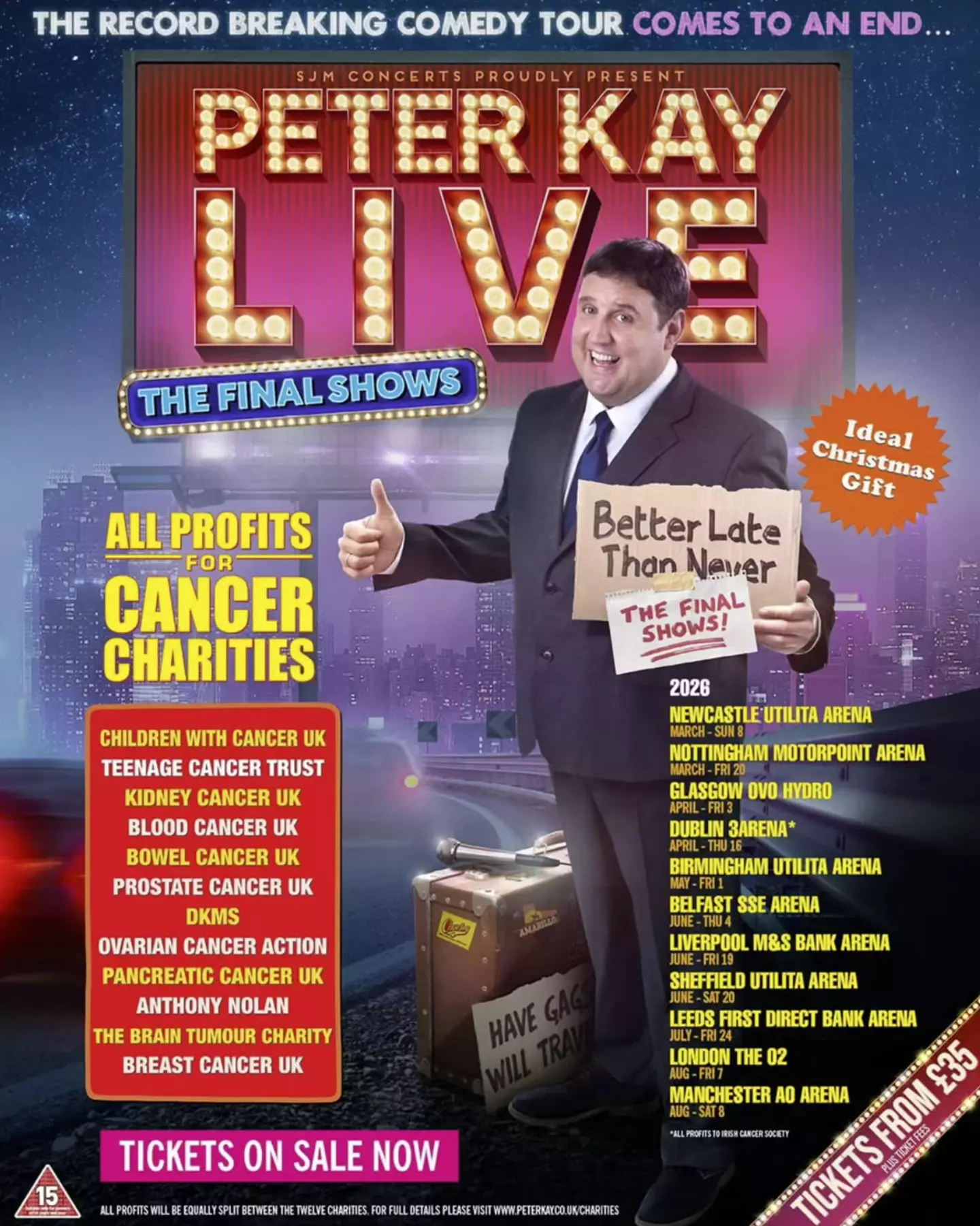Peter Kay is doing a good deed with his new dates (Instagram/@peterkay_co_uk)