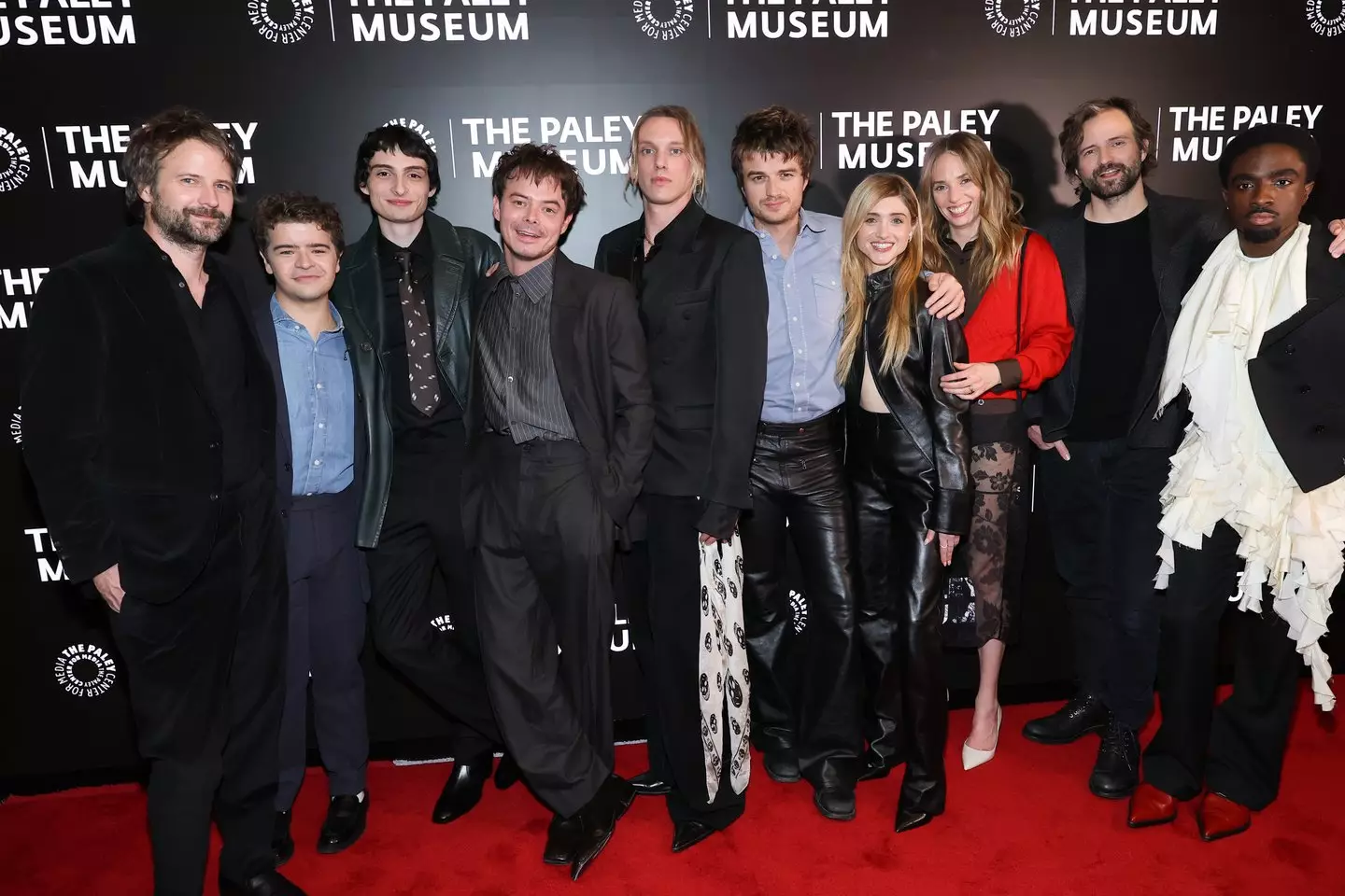 The Stranger Things cast and the Duffer brothers (Mike Coppola/Getty Images)
