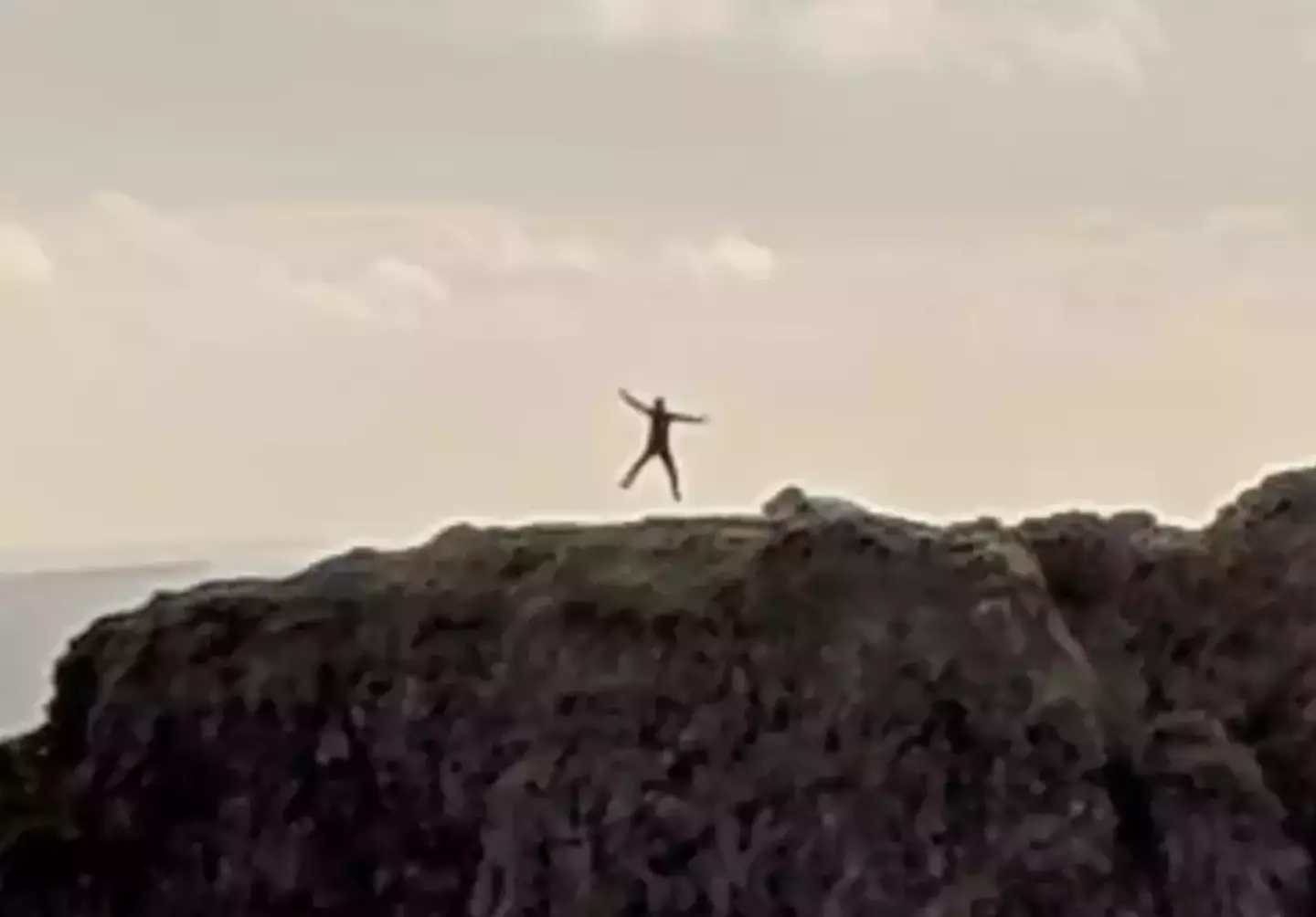 This person jumping in the air caused some concern online.