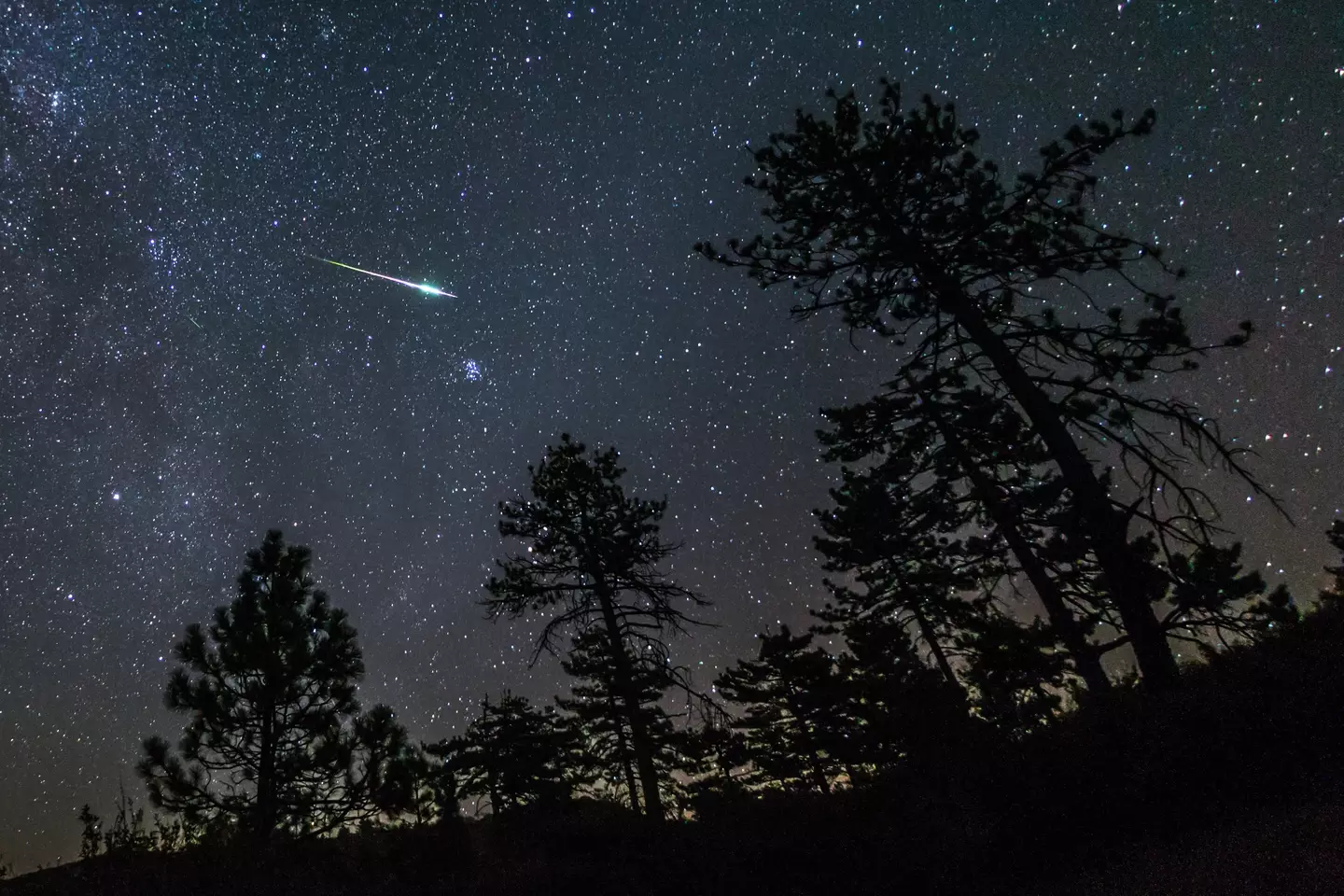 A Perseid meteor fireball.