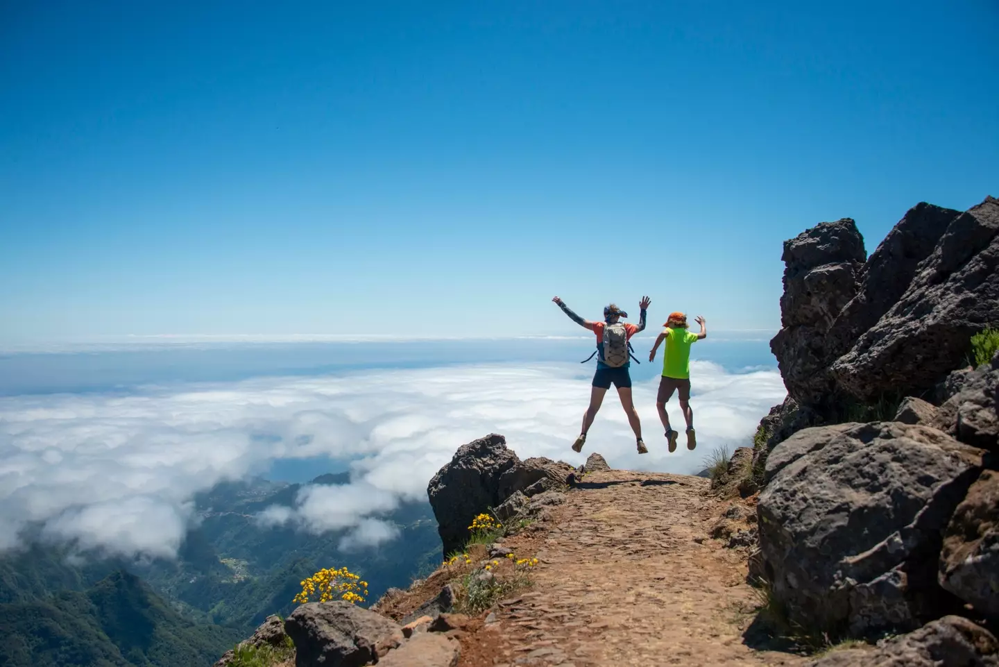 Get those steps in with island views.