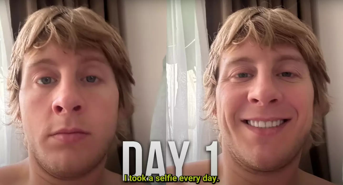 The fighter shared his weight gain with fans. (YouTube/Paddy the Baddy)