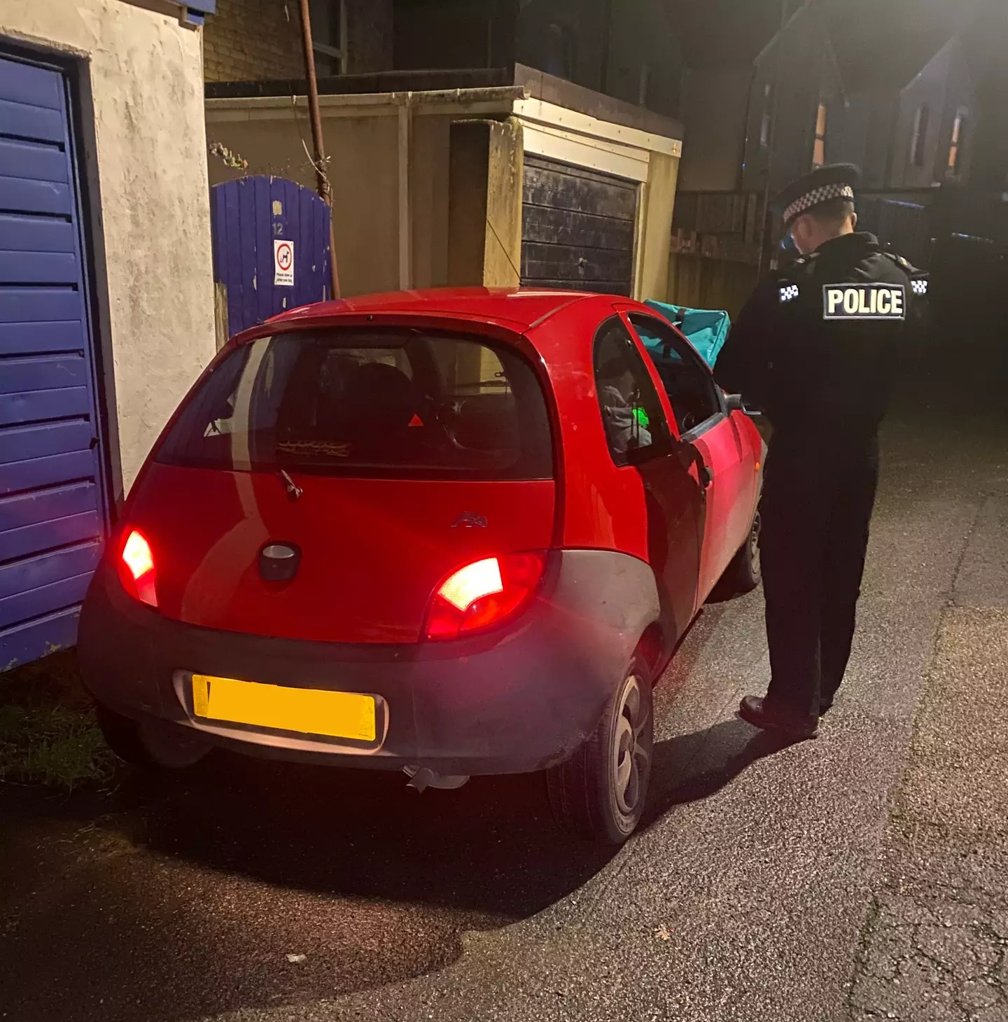 The car was seized for having no insurance.