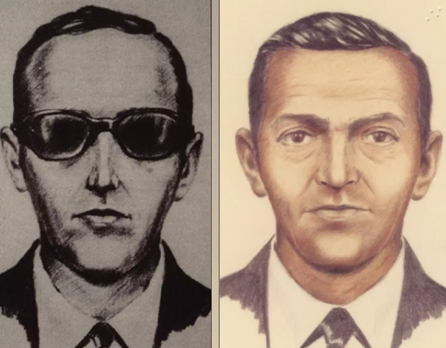An FBI artist's rendering of D. B. Cooper.