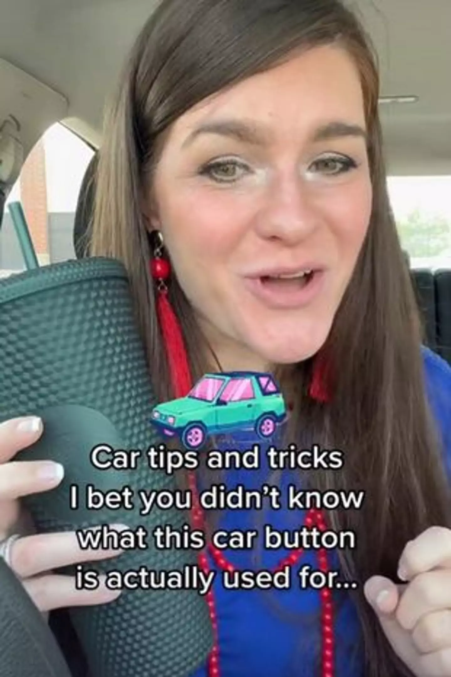 "If you're sitting in front of other cars where you'll be getting all the exhaust fumes sucked into your car, you use this button so that the air inside your car recirculates and you don't suck in all that bad air."