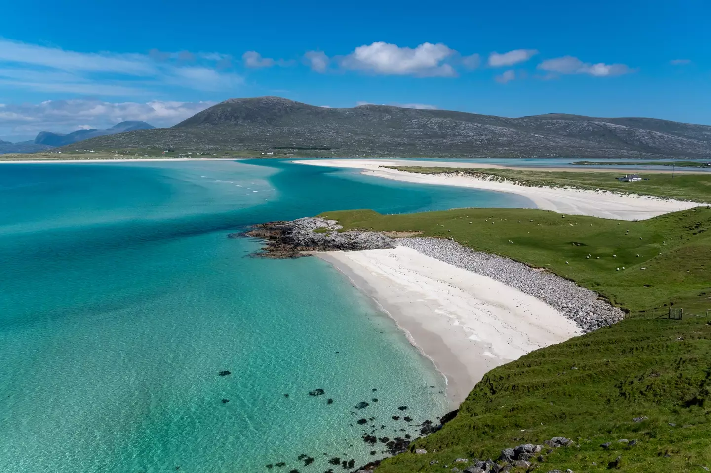 No, not the Bahamas, but Luskentyre Beach in the Outer Hebrides!