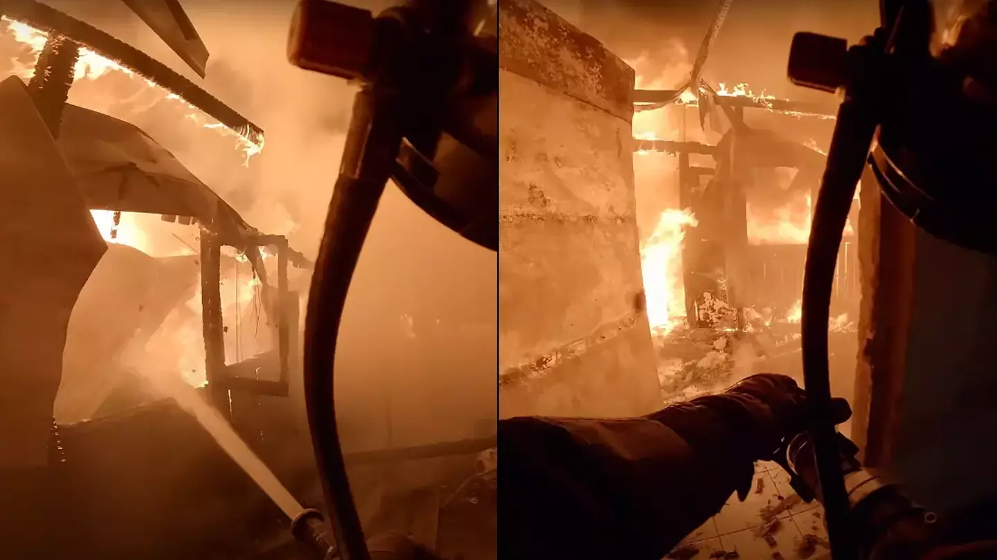 GoPro footage of firefighter entering burning house is giving people 'a whole new level of respect' for them