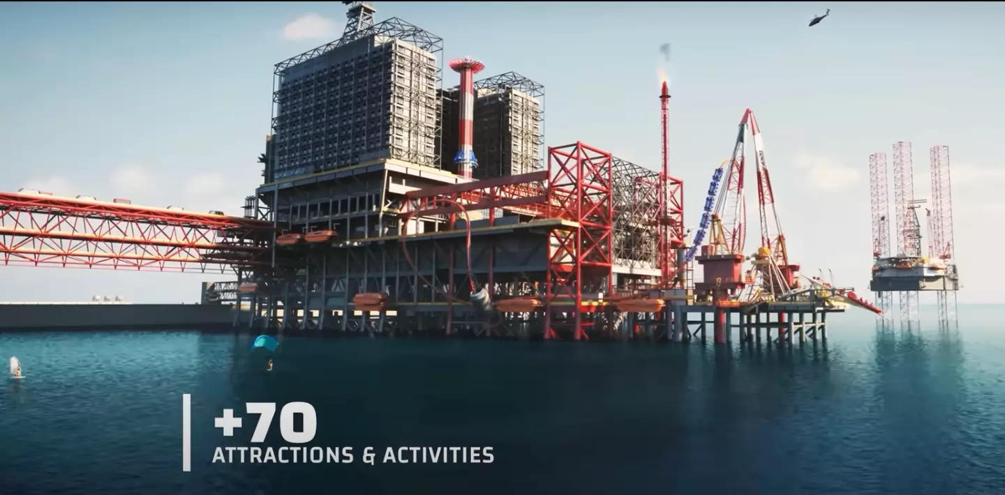 The theme park will be unique in almost every way. (YouTube/THE RIG)