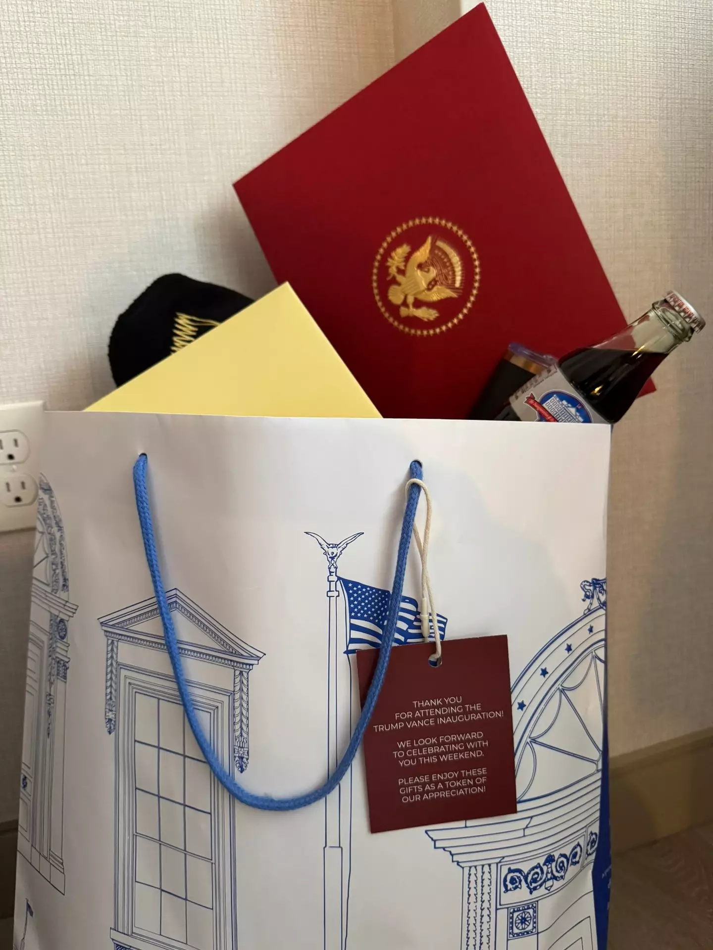 Donald Trump provided a gift bag for his inauguration guests (X/@superanonymousk)