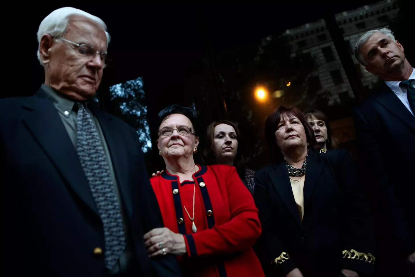 Sherri's father Nels (left) told police about Lazarus, but for years they thought it was a burglary gone wrong (Jay L. Clendenin/Los Angeles Times via Getty Images)