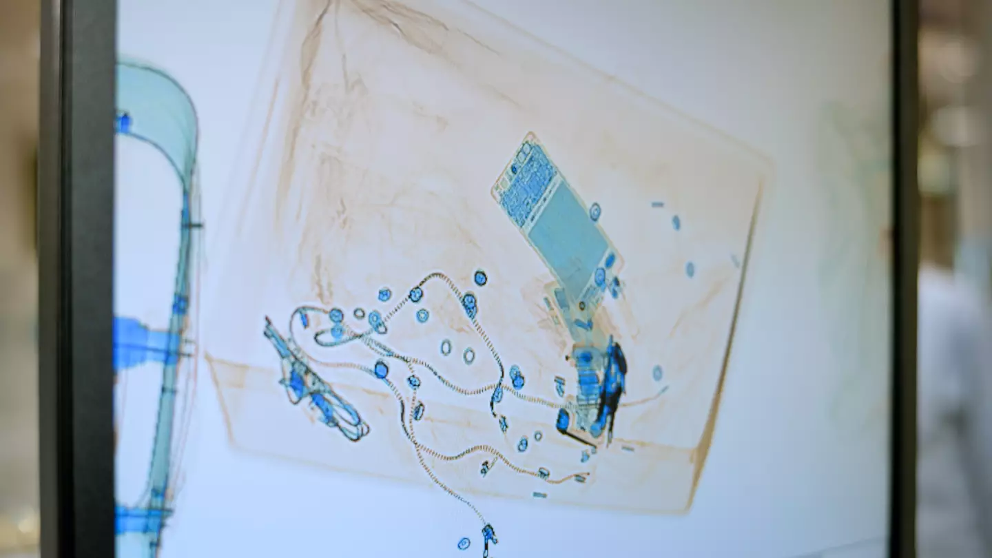 Person filmed as their phone went through X-ray scanner at airport to see what would happen