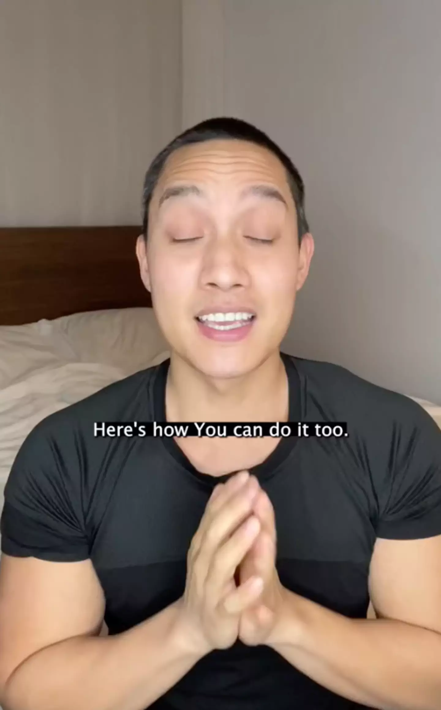 Justin Agustin shared the sleep hack with his TikTok following.