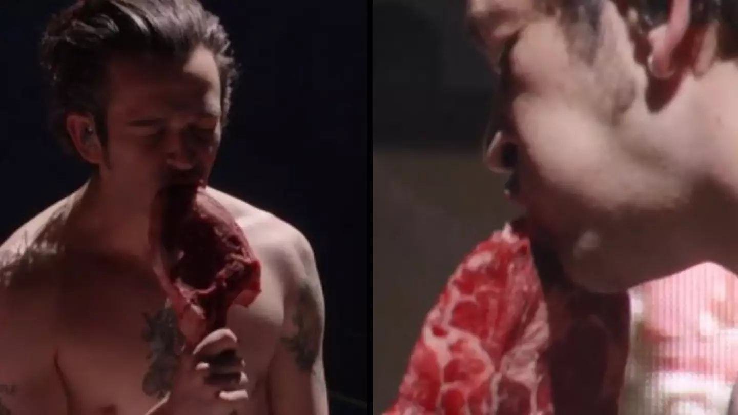 Matty Healy eats raw meat on stage at The 1975 concert