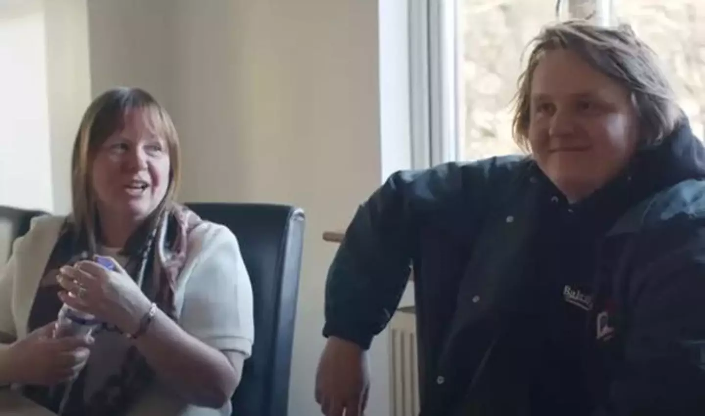 Lewis Capaldi and his mum.