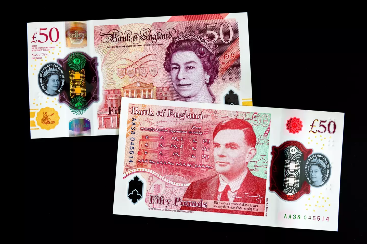 If you ever actually see a £50 make sure it's got Alan Turing's face on it.