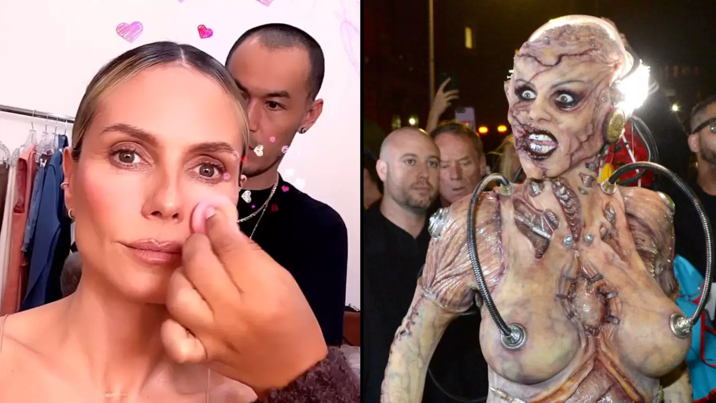 Heidi Klum showed off terrifying Halloween costume after 13 hours of prosthetics