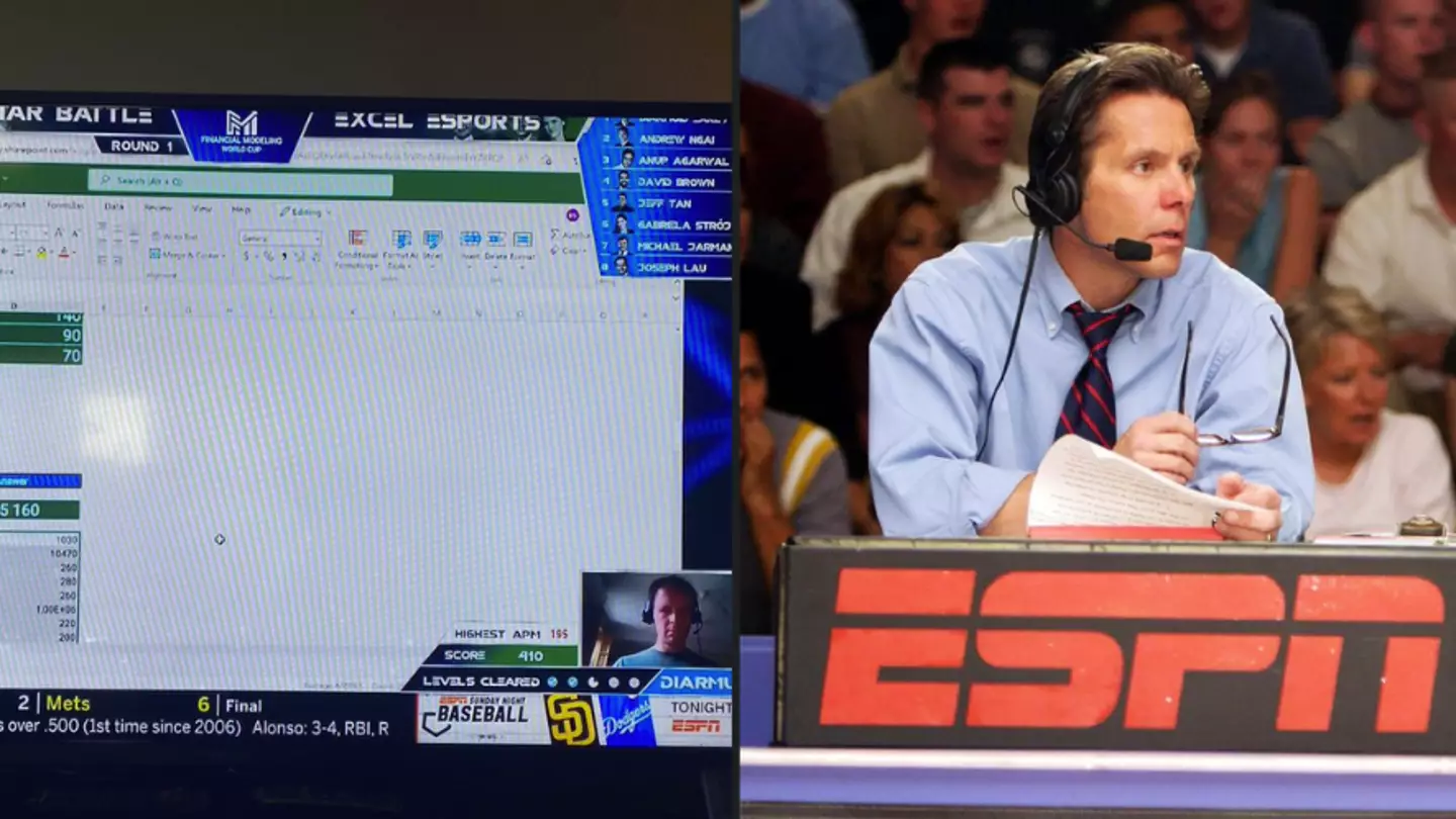 The World Excel Championship is being broadcast on ESPN and it's absolutely wild