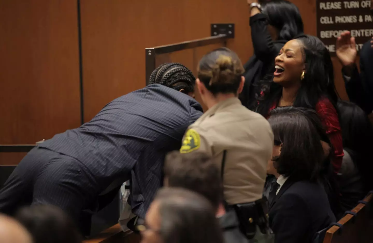 The rapper couldn't contain himself when he received the verdict (DANIEL COLE/POOL/AFP via Getty Images)